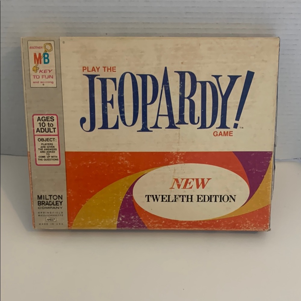 Vintage 1964 Jeopardy Game Twelfth Edition Board Game Milton Bradley